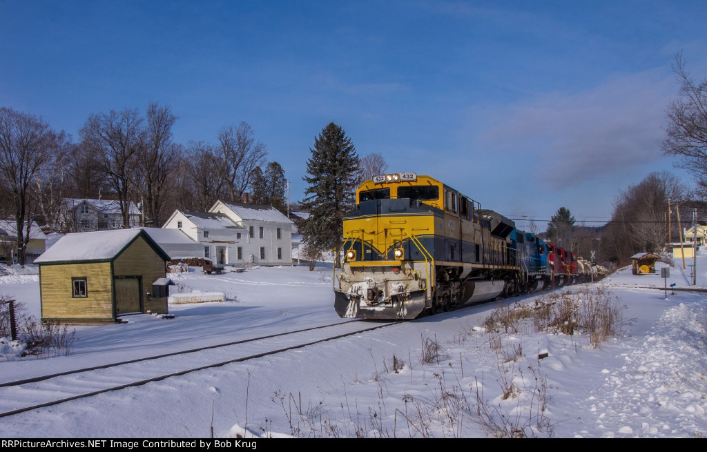 Passing the former Rutland section house in East Wallingford, VT
